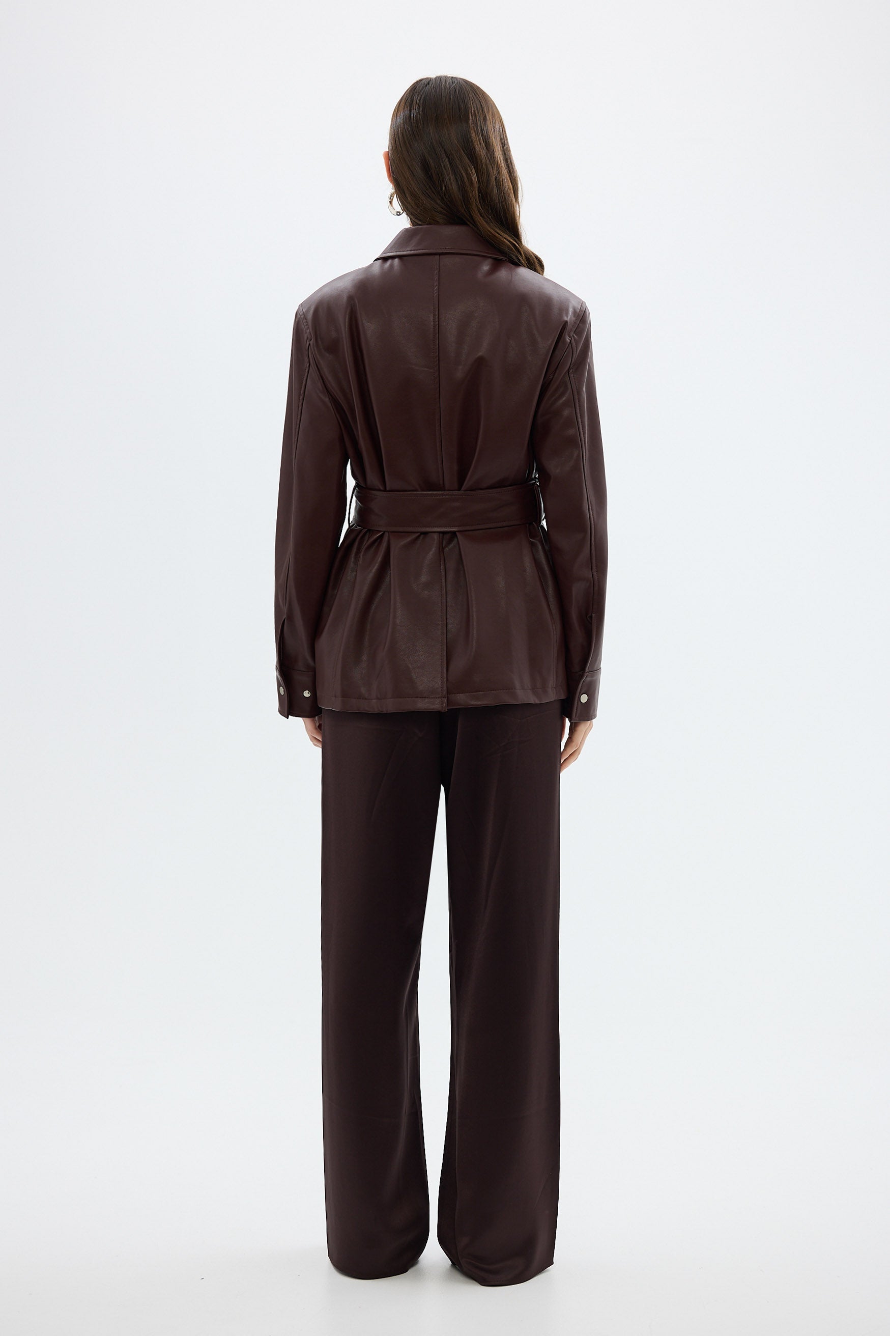 bubish Ellery Faux Leather Jacket Bordeaux FAUX LEATHER JACKET