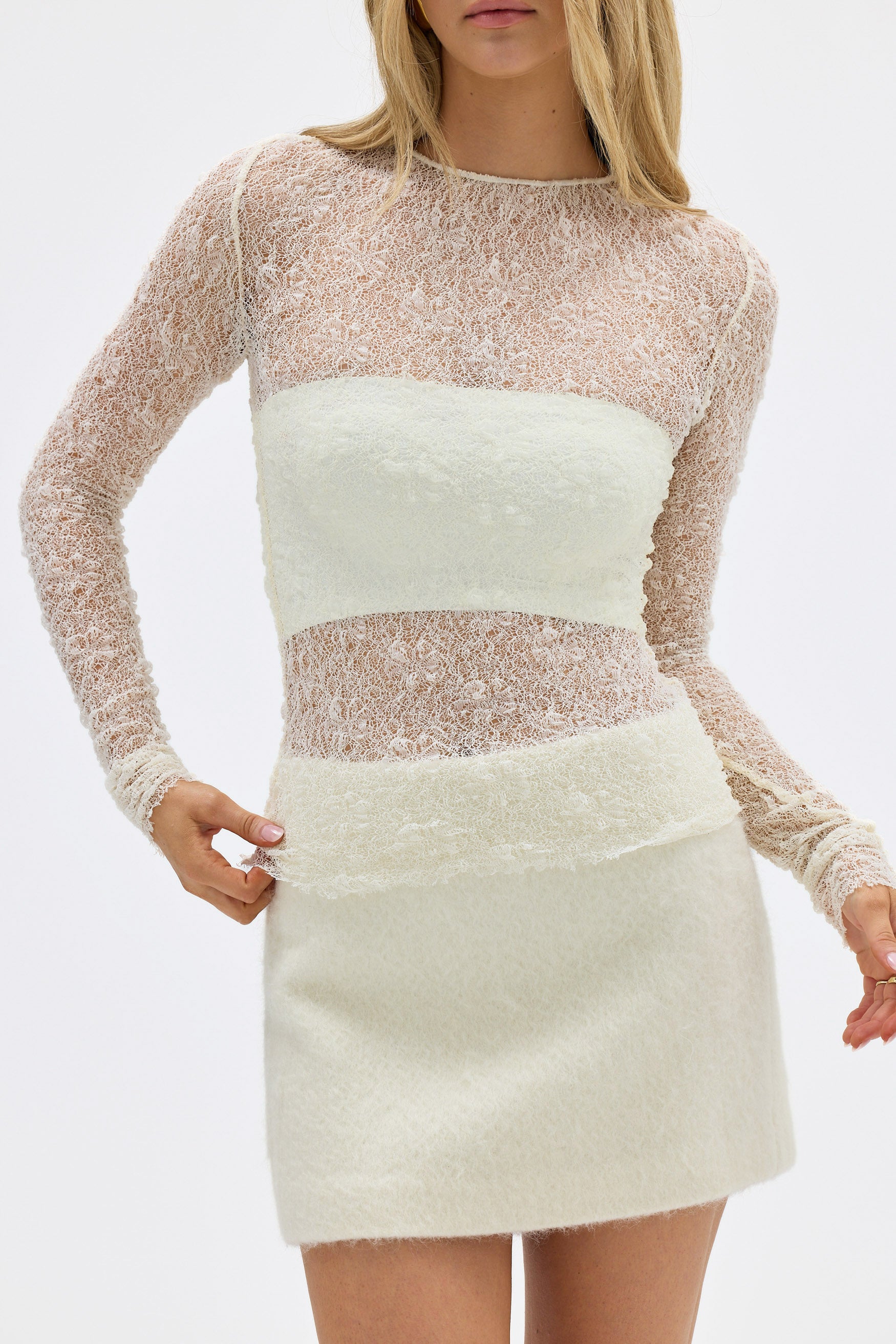 bubish Frankie Lace Top - Ivory LACE TOP