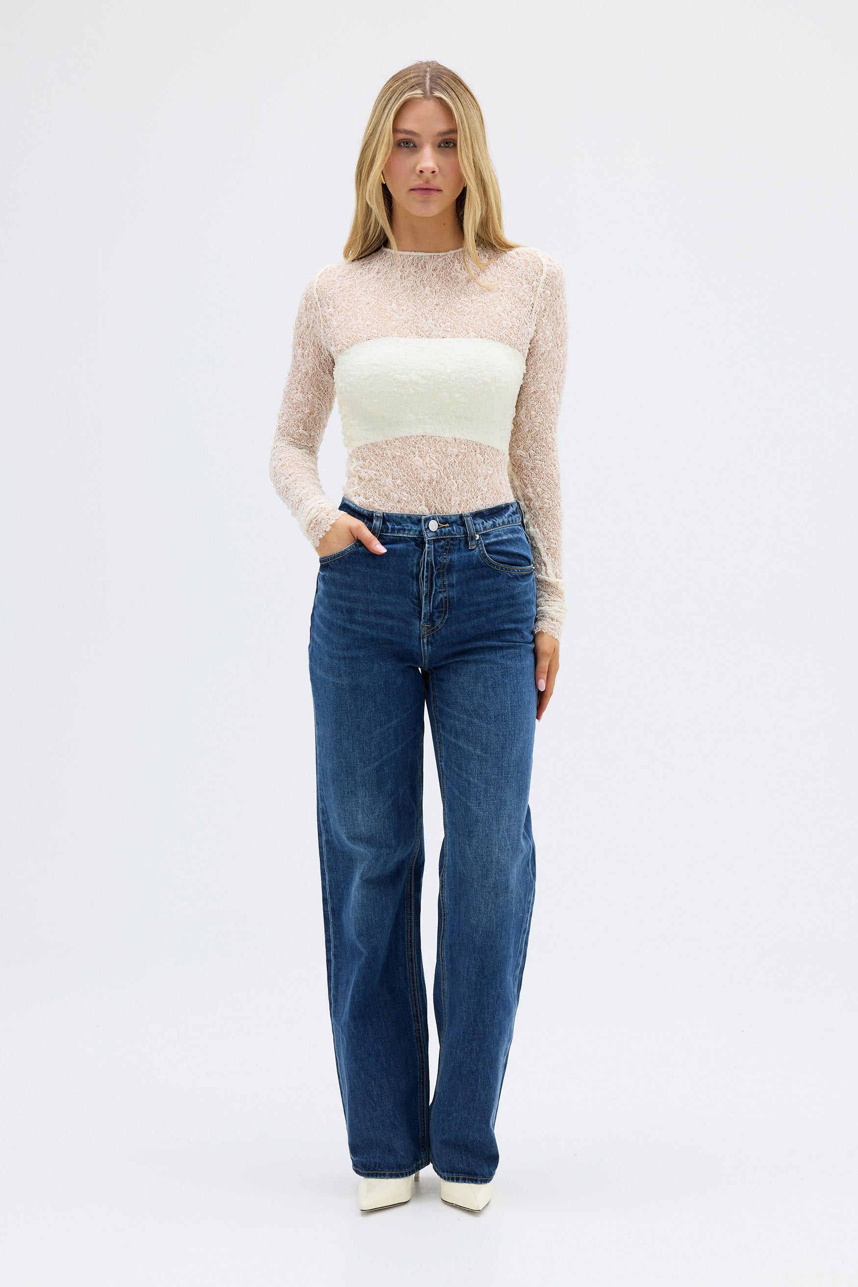 bubish Frankie Lace Top - Ivory LACE TOP