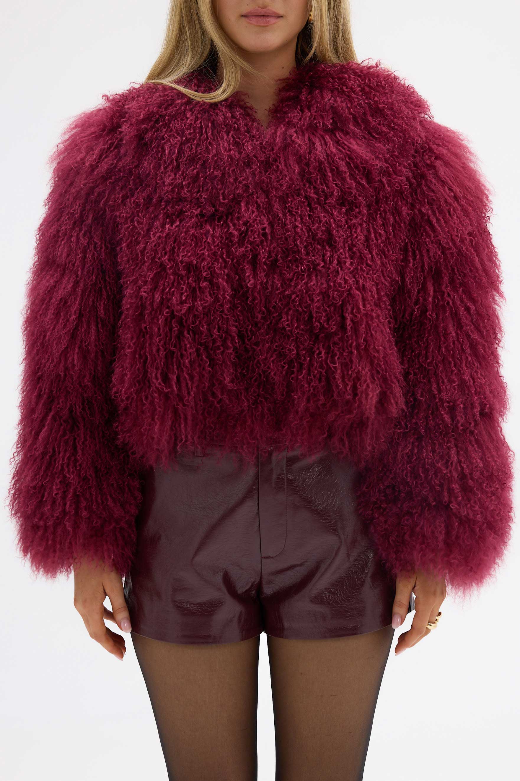 bubish Georgina Jacket - Cherry LAMB WOOL JACKET
