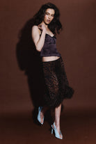 bubish Gigi Feather Skirt Leopard FEATHER SKIRT