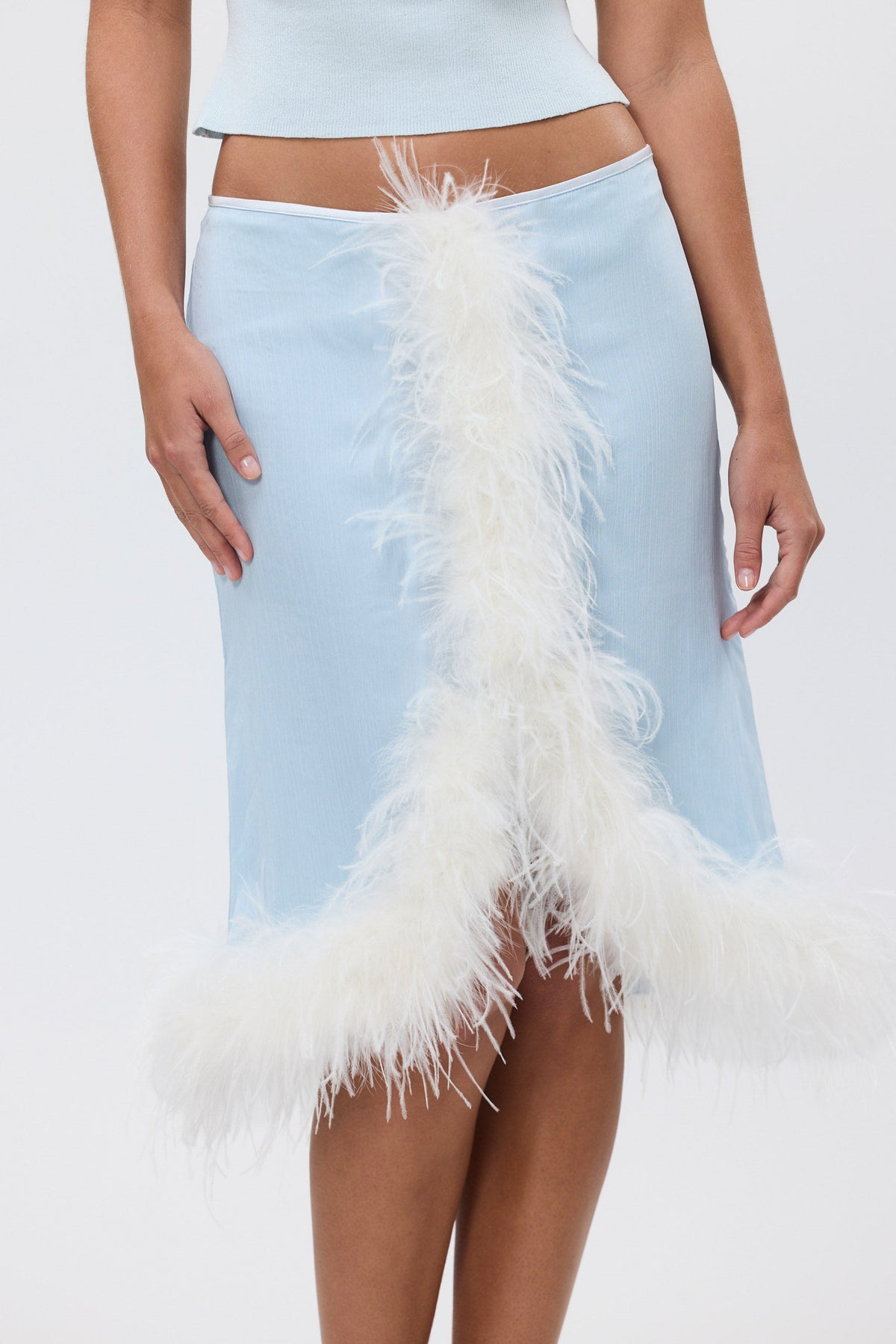 bubish Gigi Feather Skirt Pale Blue FEATHER SKIRT