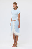 bubish Gigi Feather Skirt Pale Blue FEATHER SKIRT