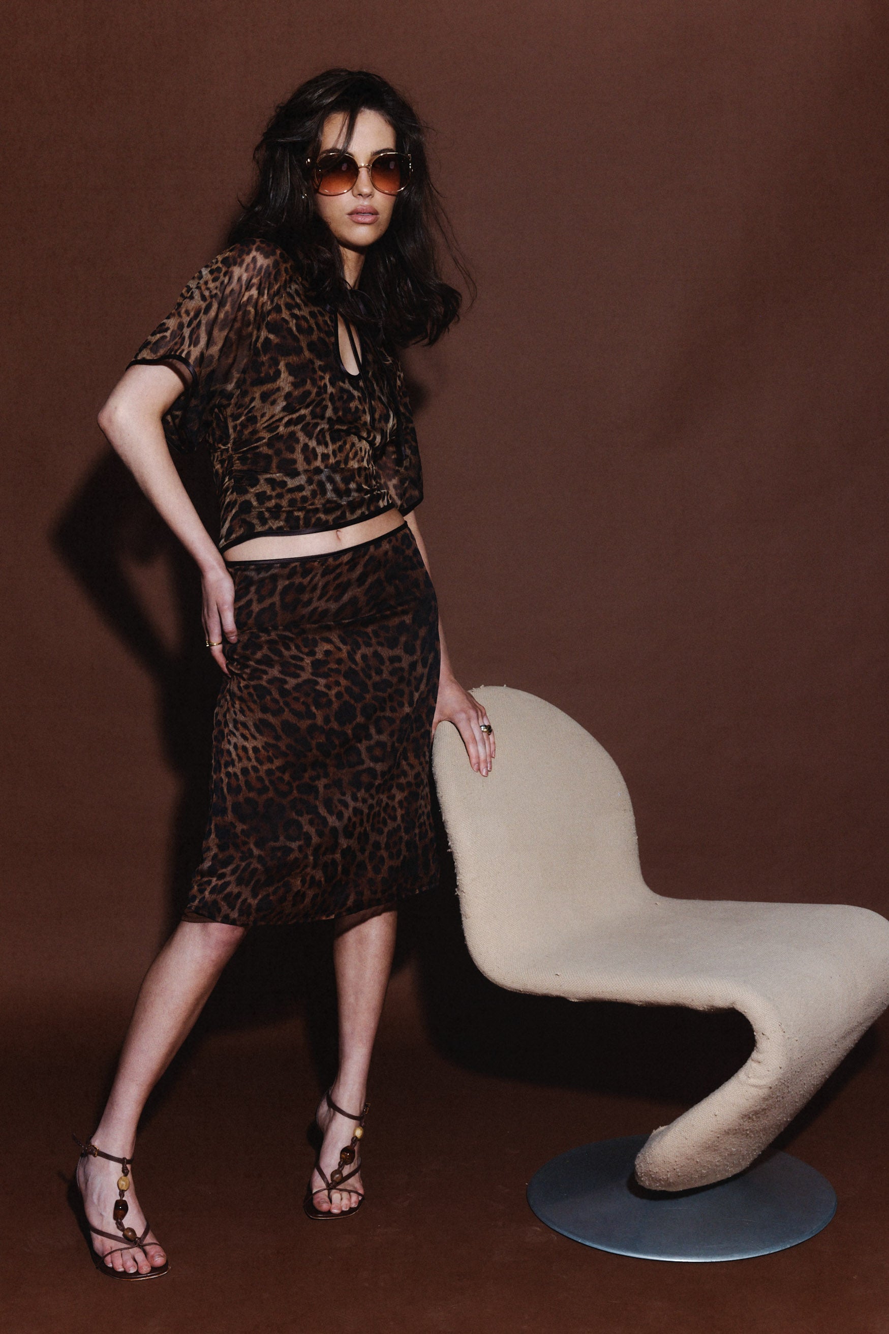 bubish Hailey Midi Skirt Leopard LEOPARD MIDI SKIRT