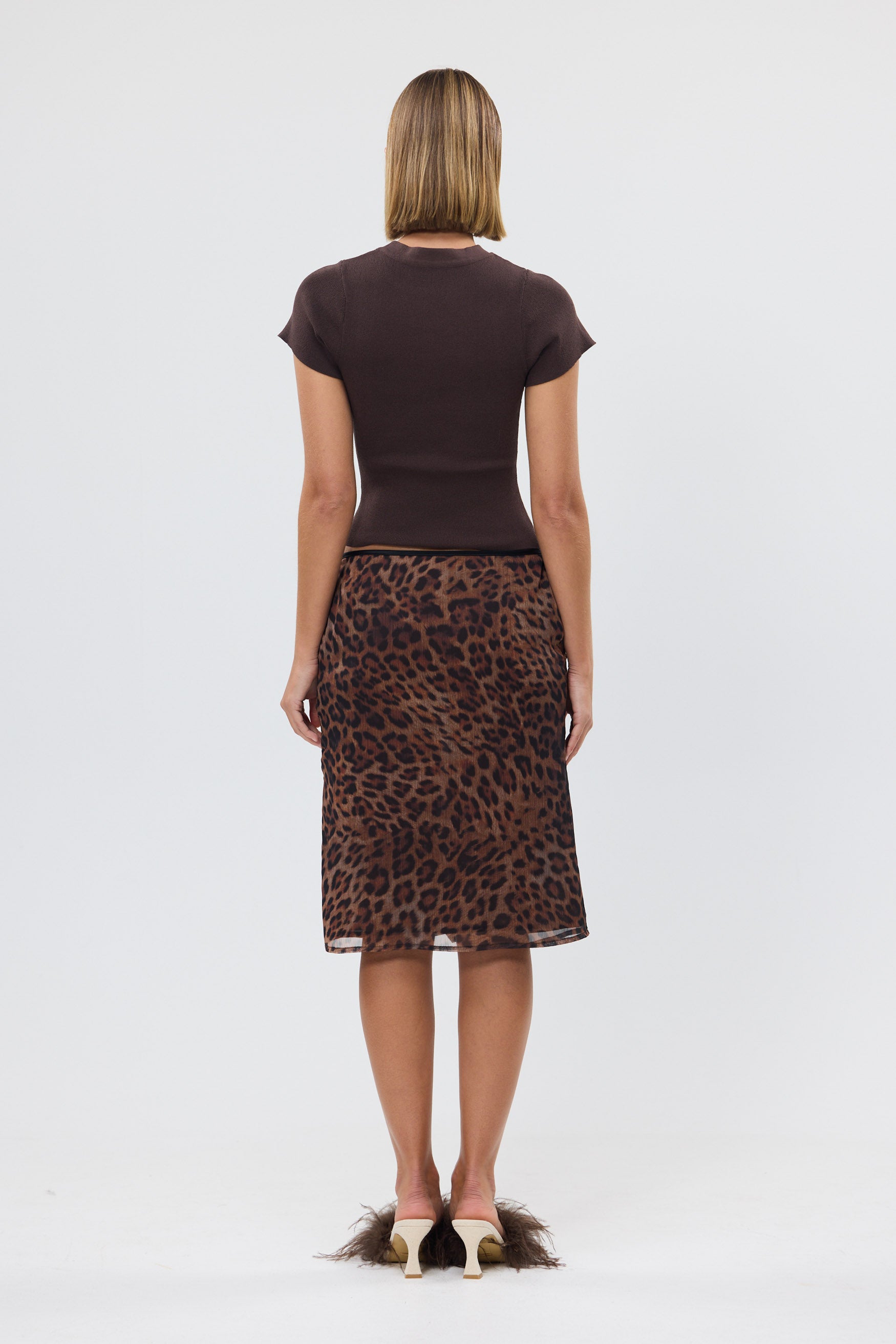 bubish Hailey Midi Skirt Leopard LEOPARD MIDI SKIRT