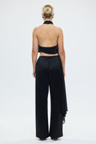 Hailey Cowl Neck Top Black PARTY OUTFIT & PARTY SETS bubish