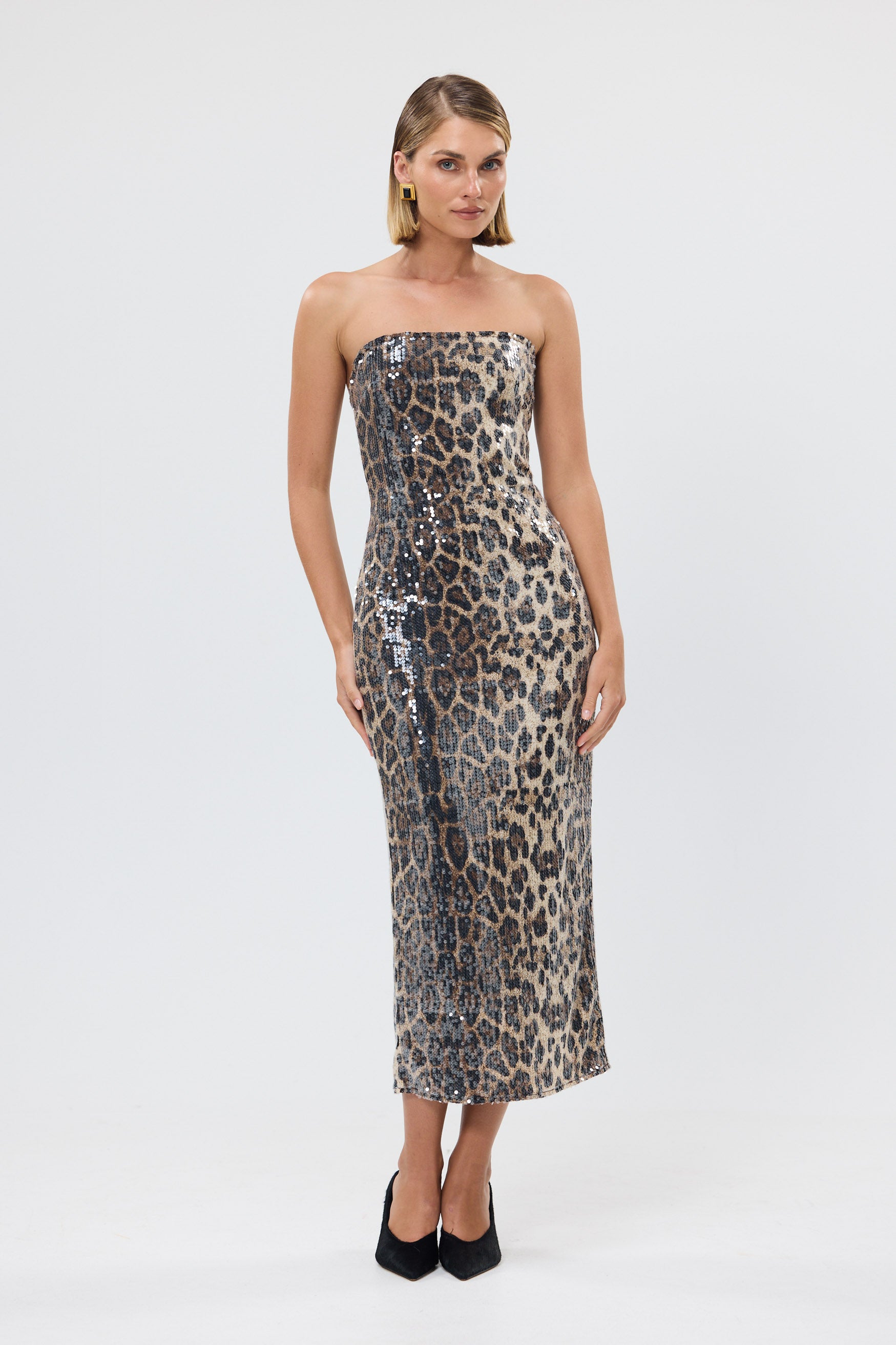 bubish Indy Sequin Dress Leopard PARTY DRESS