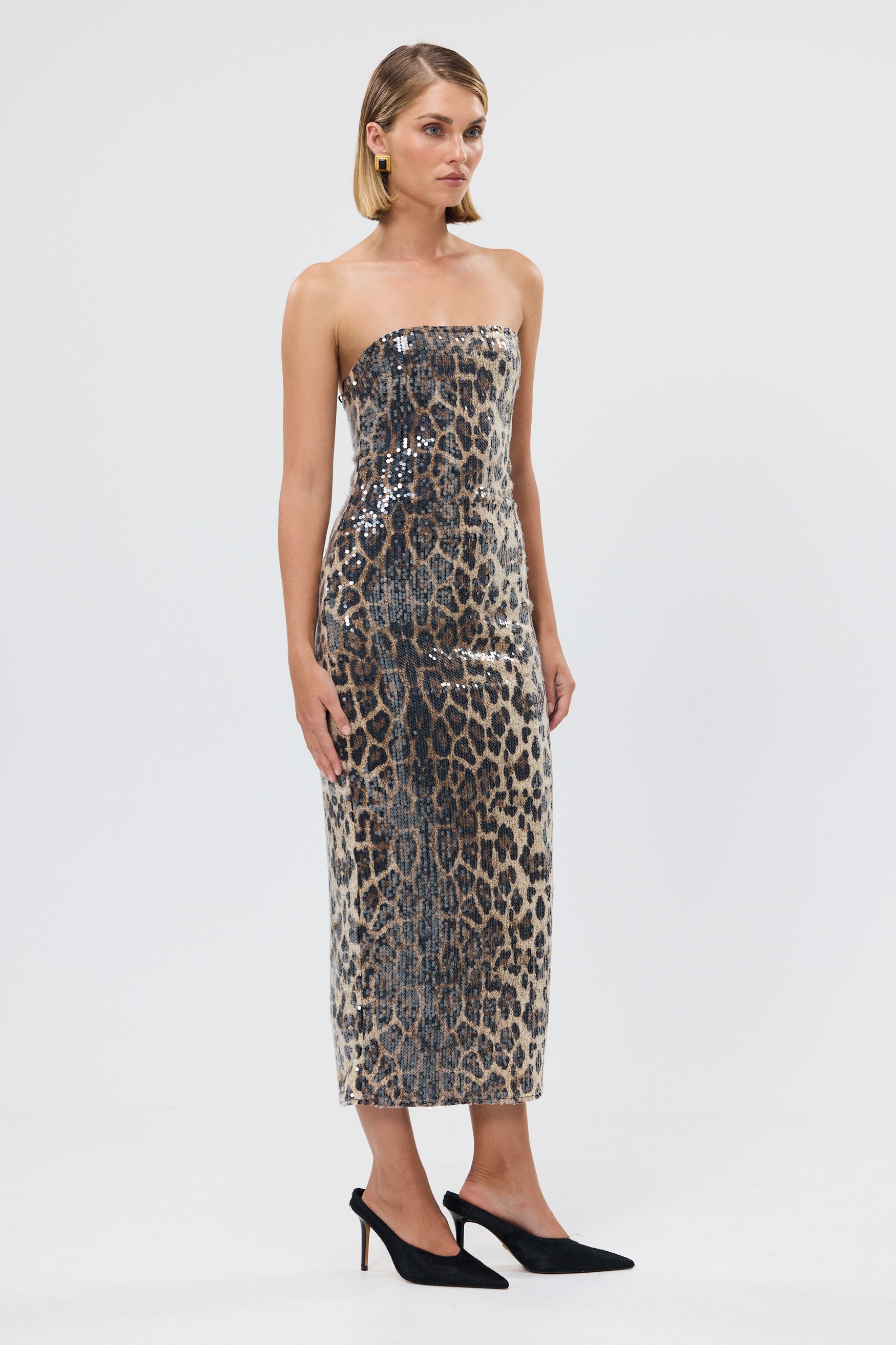 bubish Indy Sequin Dress Leopard PARTY DRESS