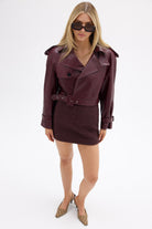 bubish Kara Jacket - Cherry FAUX LEATHER JACKET