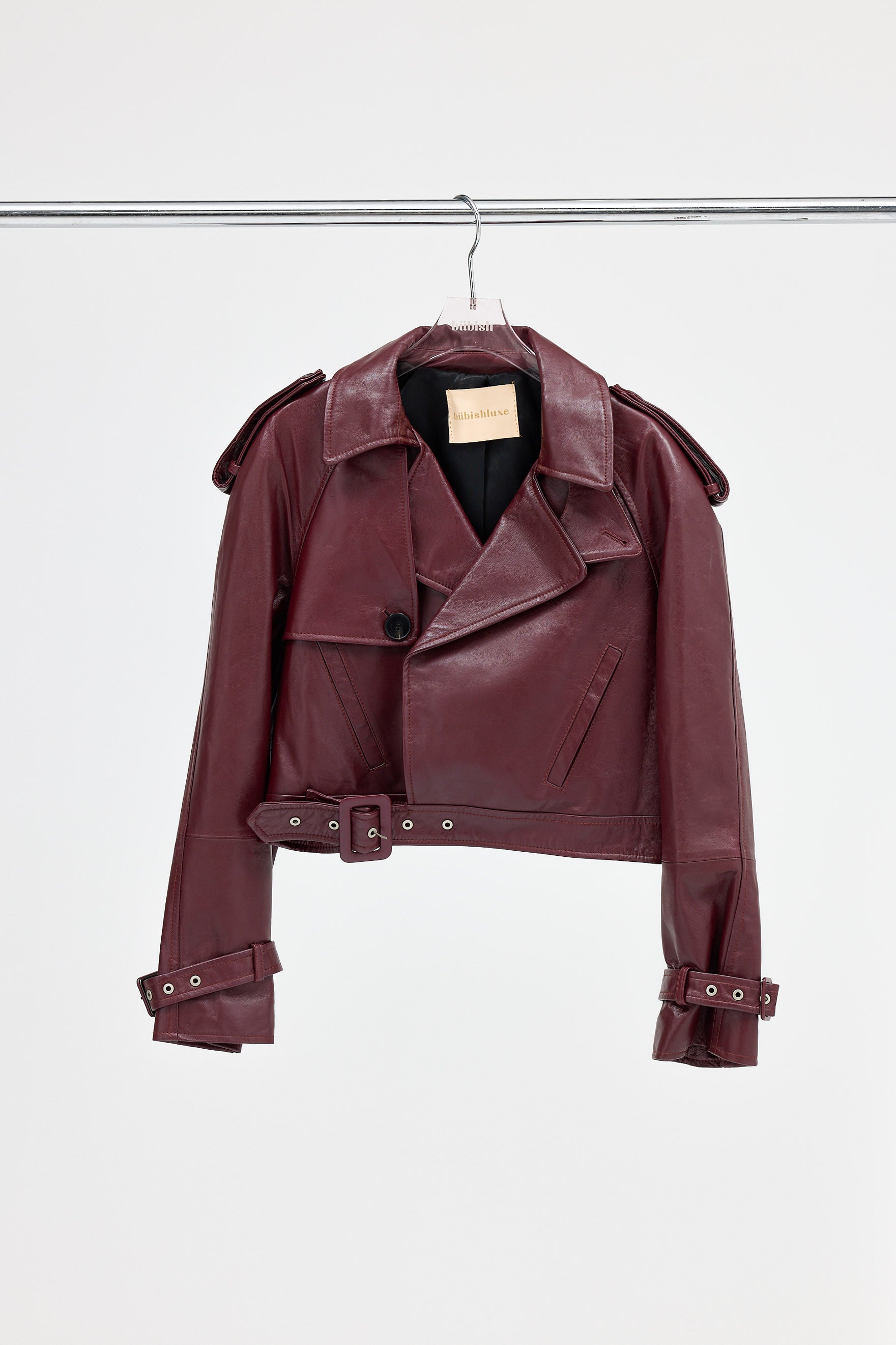 bubish Kara Jacket - Cherry FAUX LEATHER JACKET