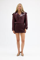 bubish Kara Jacket - Cherry FAUX LEATHER JACKET