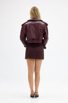 bubish Kara Jacket - Cherry FAUX LEATHER JACKET