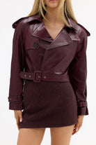 bubish Kara Jacket - Cherry FAUX LEATHER JACKET