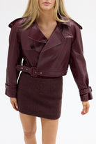 bubish Kara Jacket - Cherry FAUX LEATHER JACKET