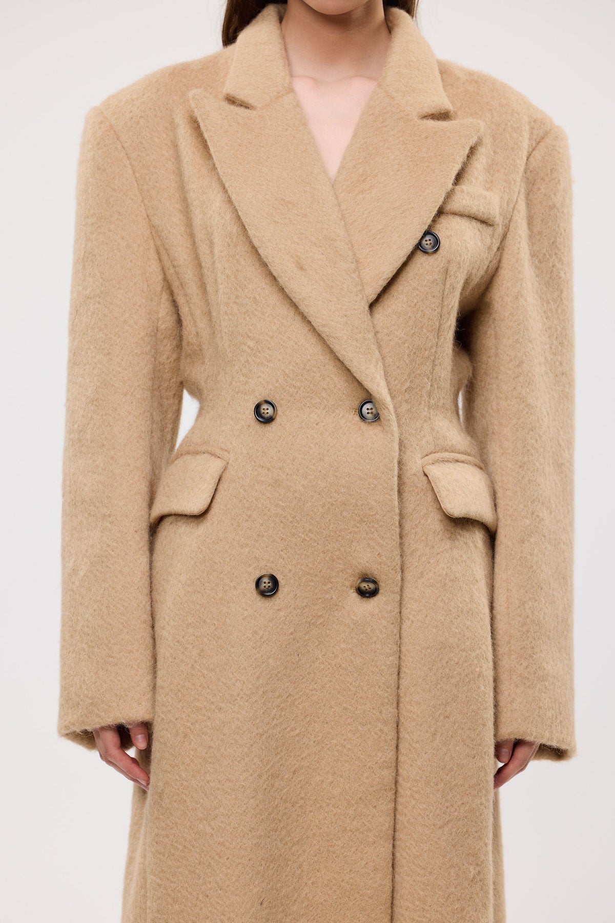 bubish Maddison Cinched Coat Caramel TAN COAT
