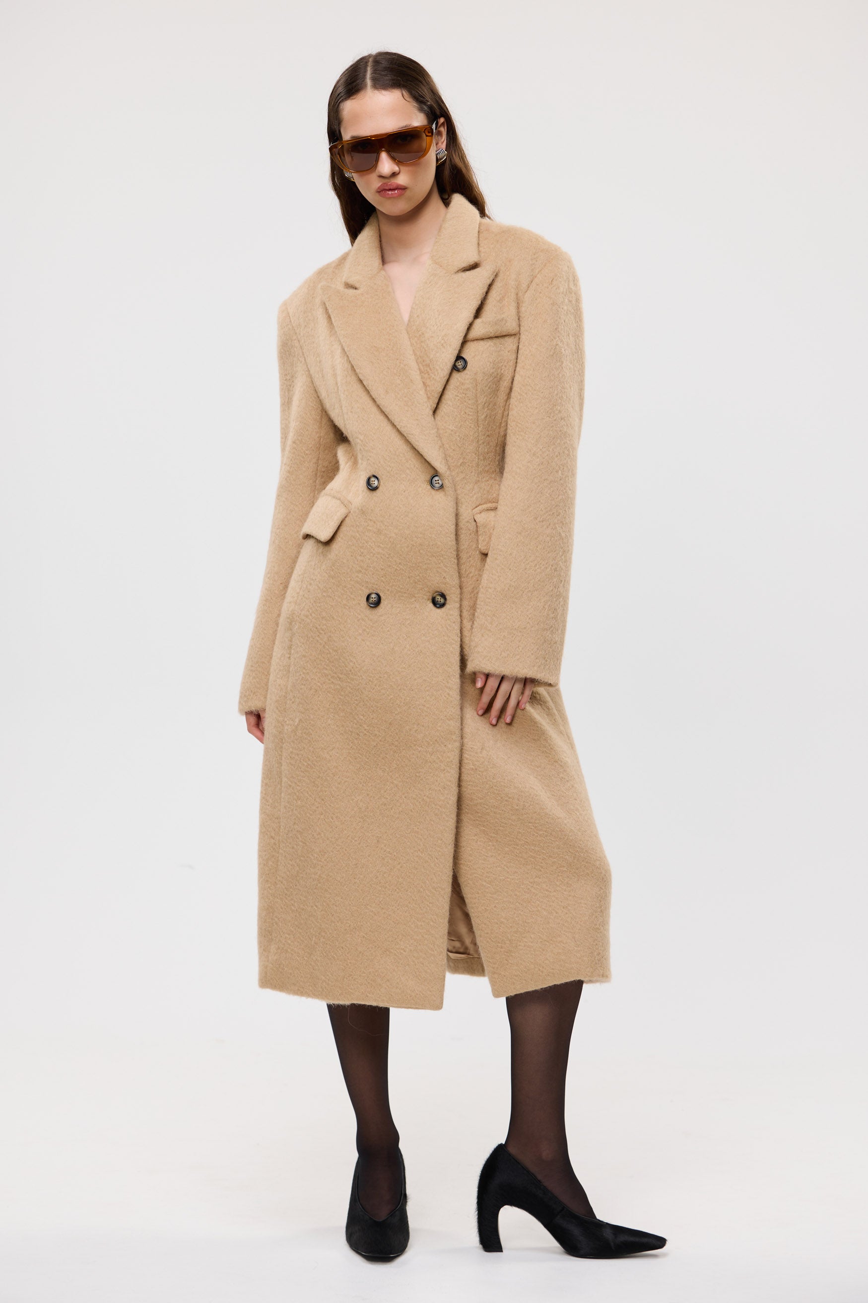bubish Maddison Cinched Coat Caramel TAN COAT