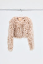 bubish Manhattan Crop Feather Jacket Creme Brulee JACKET