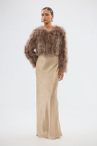 bubish Manhattan Crop Jacket Cocoa FEATHER JACKETS
