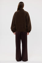 bubish Mason Boucle Bomber Jacket Chocolate BOUCLE BOMBER JACKET