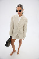 bubish Mattie Cinched Blazer - Natural MINI SKIRT