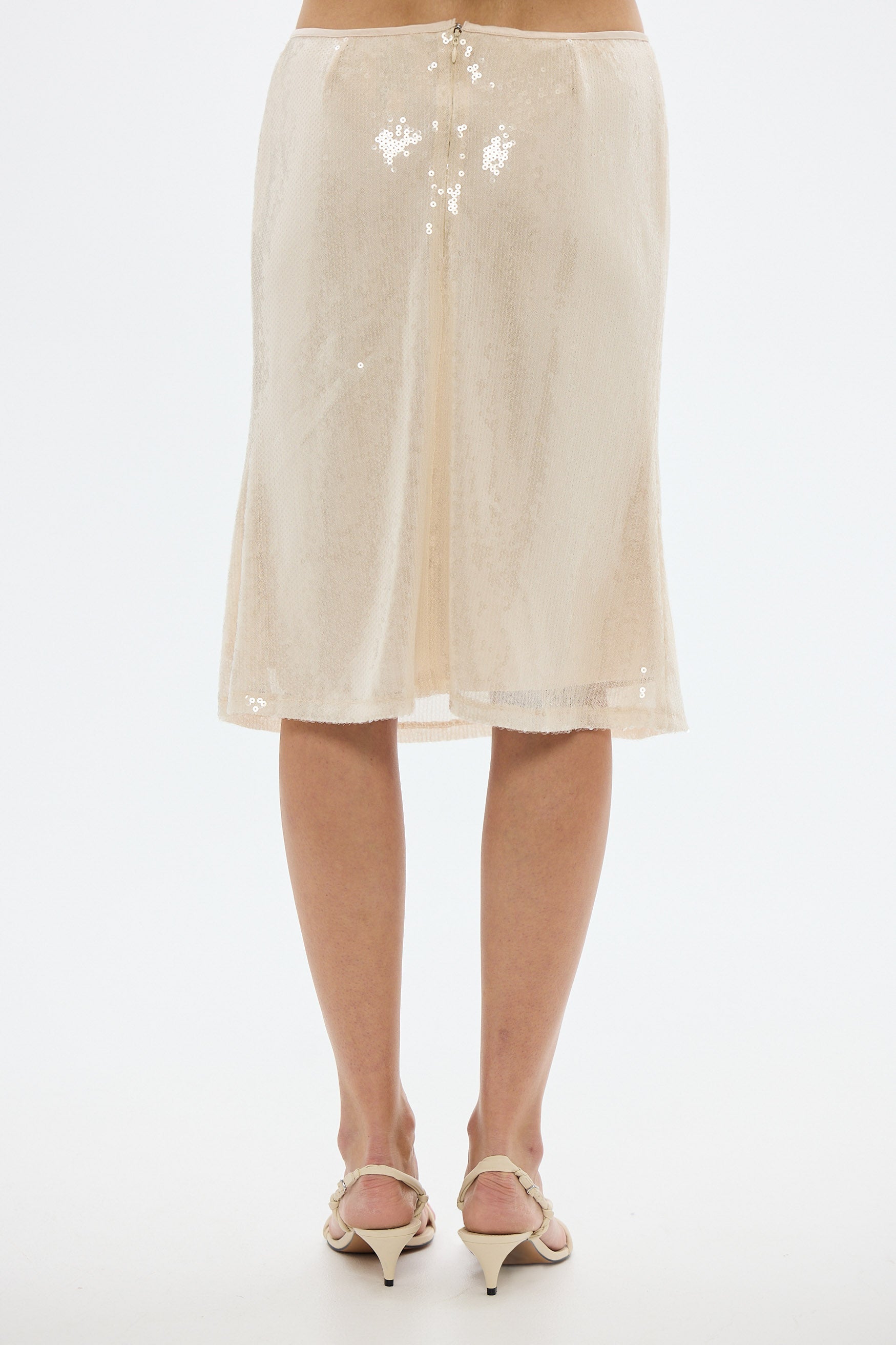 Nadine Sequin Skirt - Pearl Pink