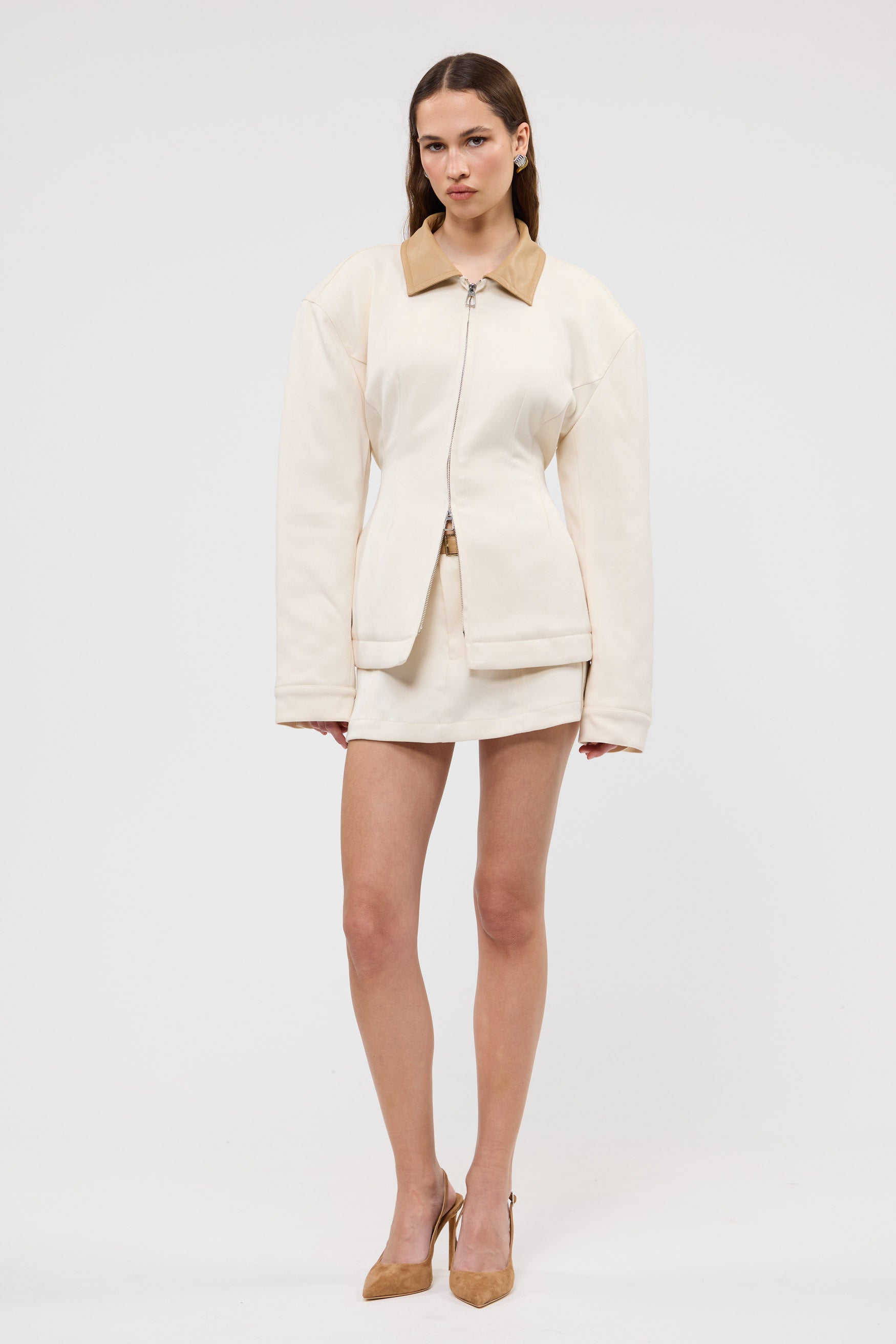 bubish Olivia Cinched Country Jacket Ivory JACKET