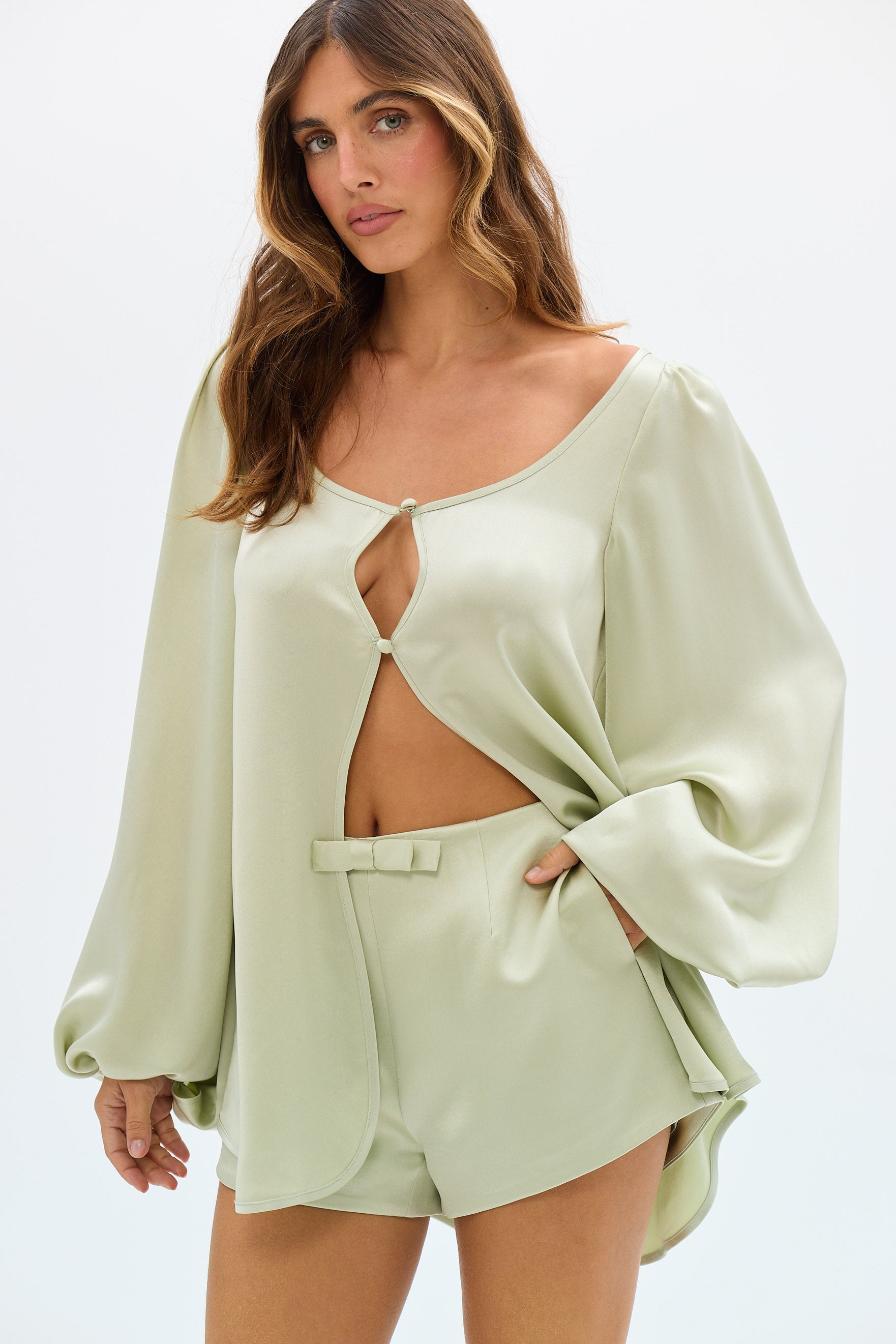 bubish Penelope Bow Hot Shorts - Pistachio SHORTS