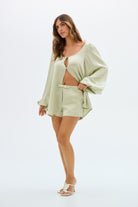 bubish Penelope Bow Hot Shorts - Pistachio SHORTS