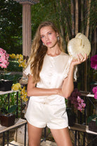 bubish Poppy Bubble Sleeve Blouse Ivory TOP