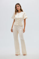 bubish Poppy Bubble Sleeve Blouse Ivory TOP