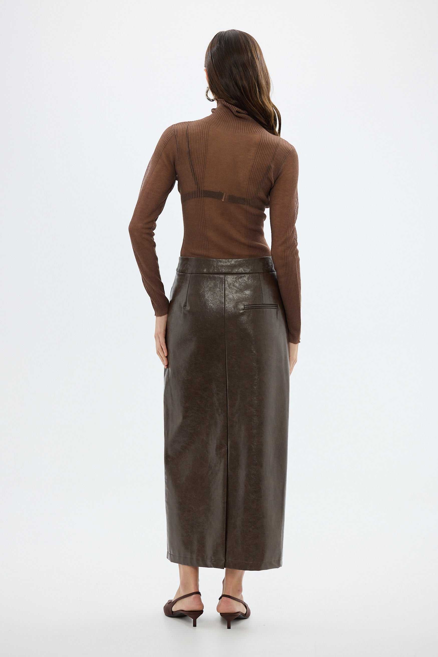 bubish Riley Sheer Long Sleeve Top Chocolate SHEER LONG SLEEVE TOP