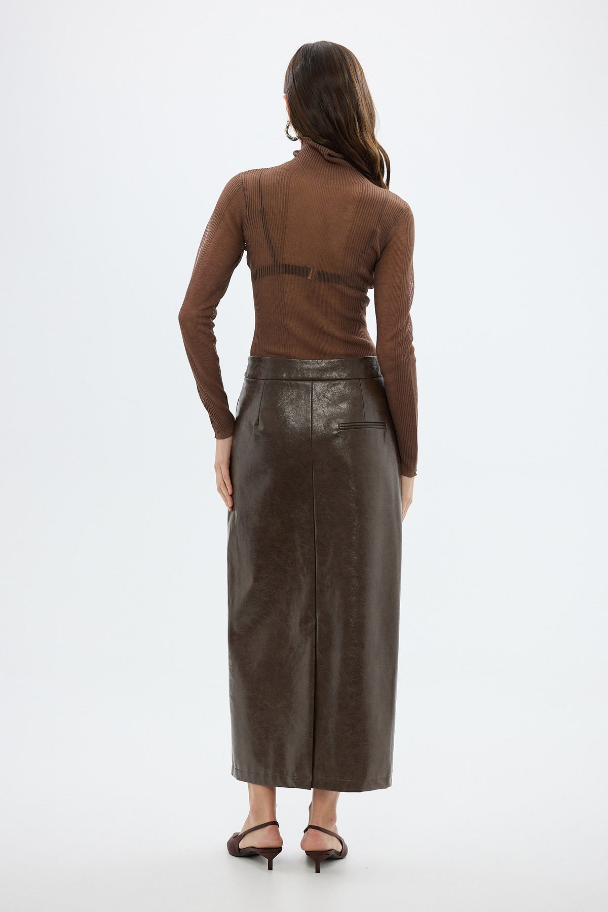 bubish Riley Sheer Long Sleeve Top Chocolate SHEER LONG SLEEVE TOP