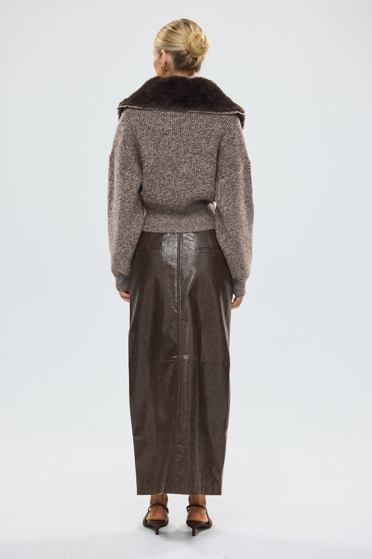 bubish Ruby Wool Knit Cardigan Chocolate Marle WOOL CARDIGAN