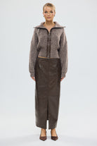 bubish Ruby Wool Knit Cardigan Chocolate Marle WOOL CARDIGAN