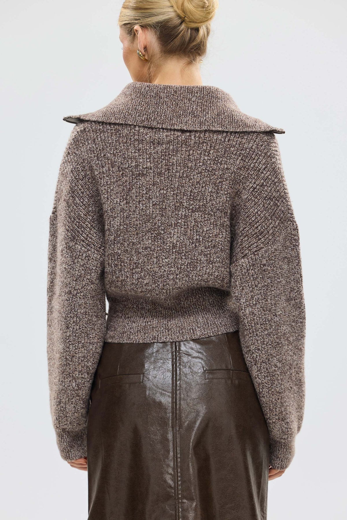 bubish Ruby Wool Knit Cardigan Chocolate Marle WOOL CARDIGAN