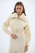 bubish Ruby Wool Knit Cardigan Ivory KNIT CARDIGAN JACKET