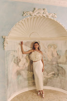 bubish Iris Feather Top Ivory FEATHER PARTY TOP
