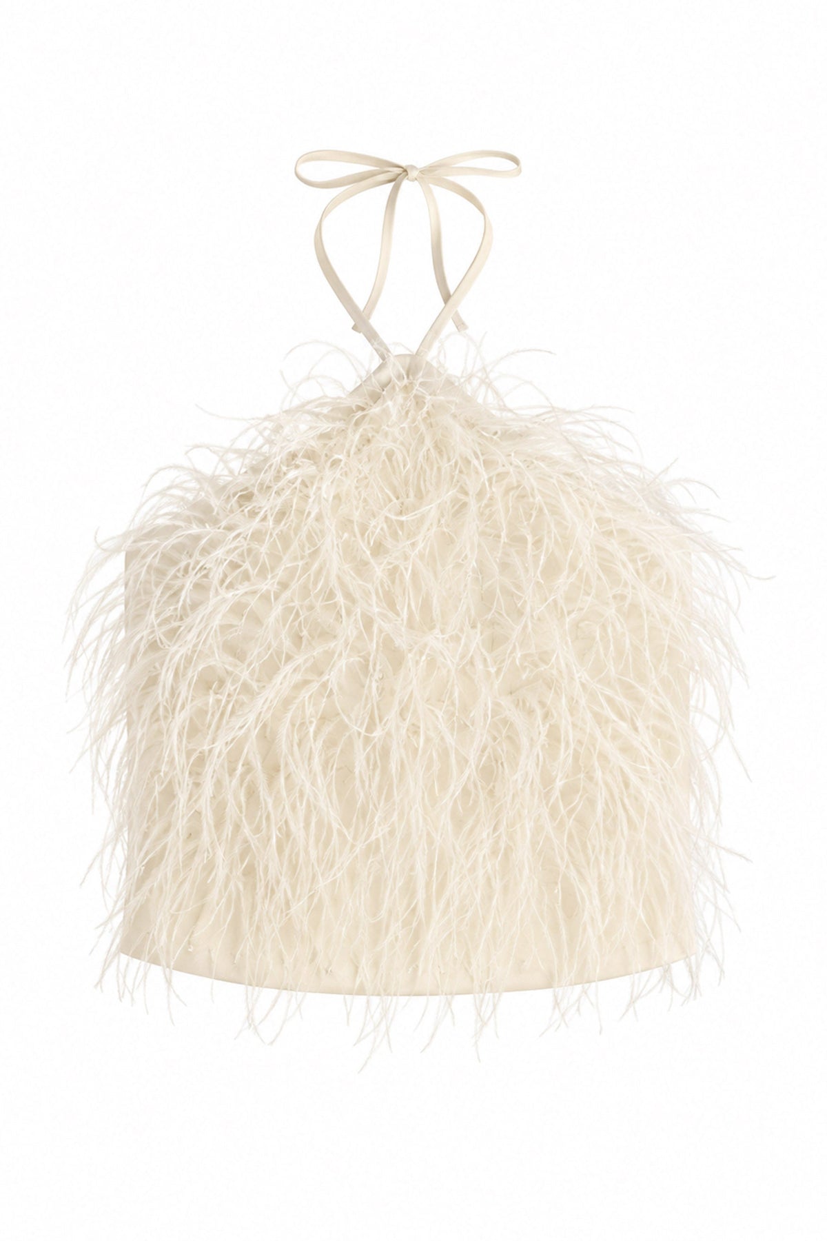 bubish Iris Feather Top Ivory FEATHER PARTY TOP