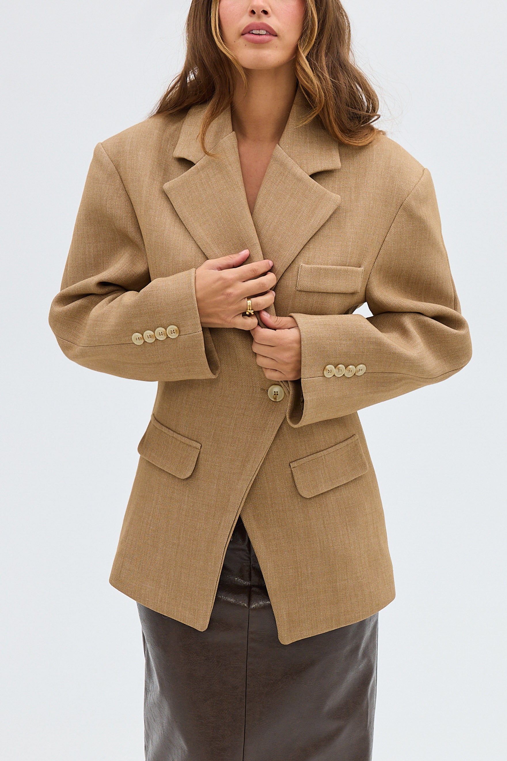 bubish Saskia Cinched Blazer Caramel BLAZER