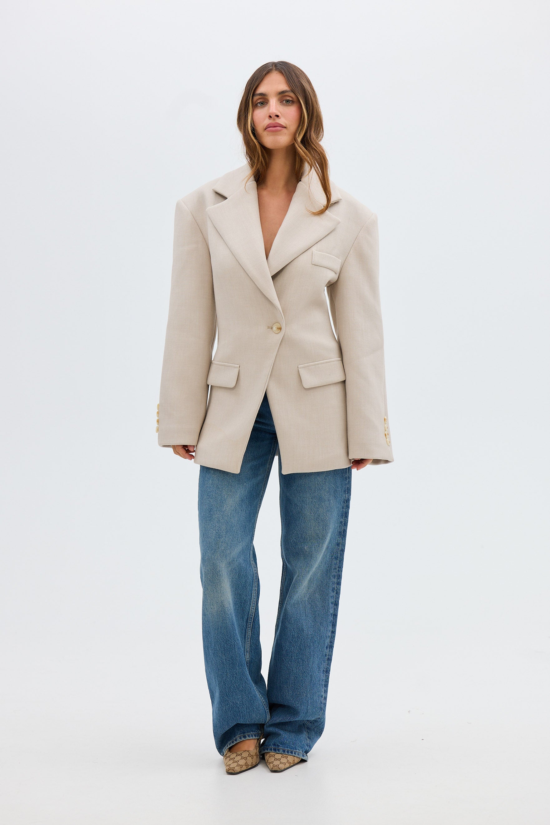 bubish Saskia Cinched Blazer Dove Grey BLAZER