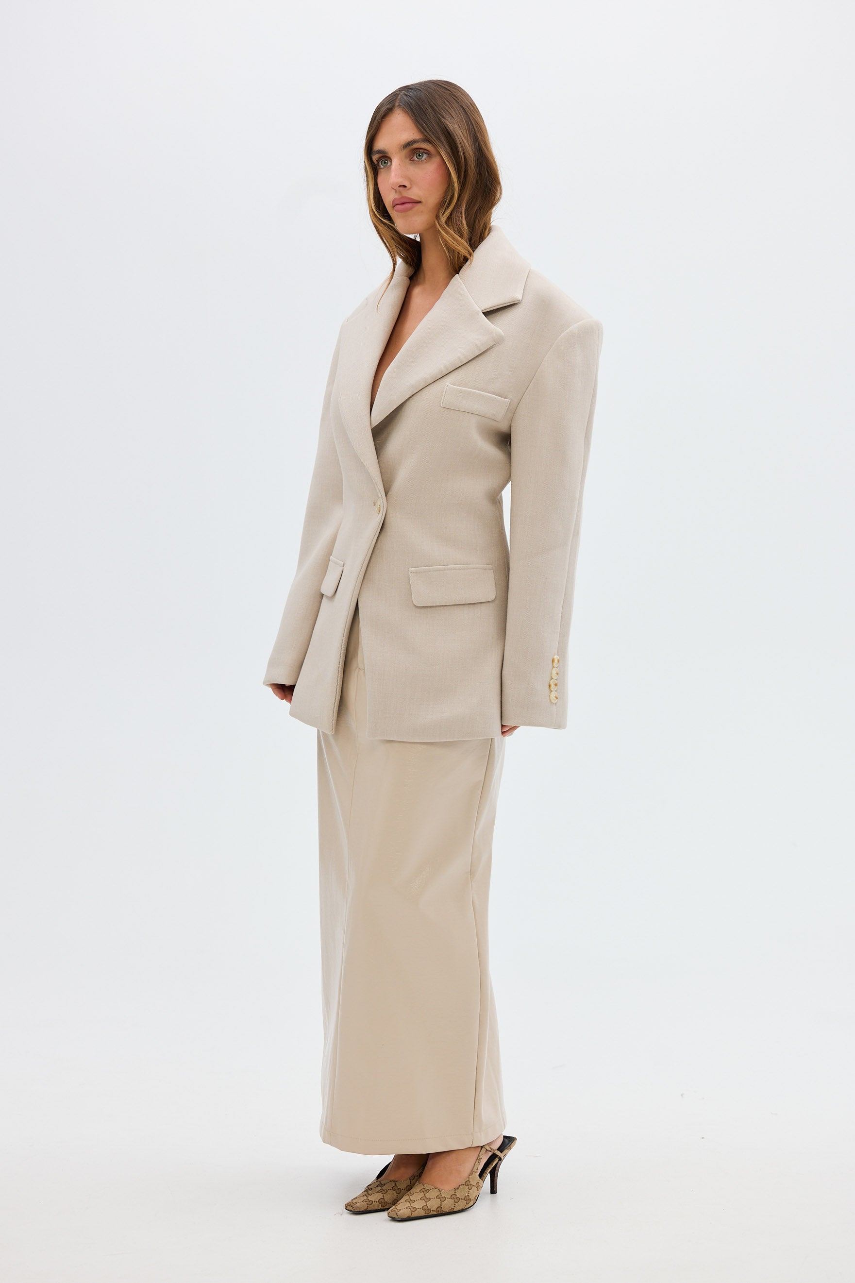 bubish Saskia Cinched Blazer Dove Grey BLAZER