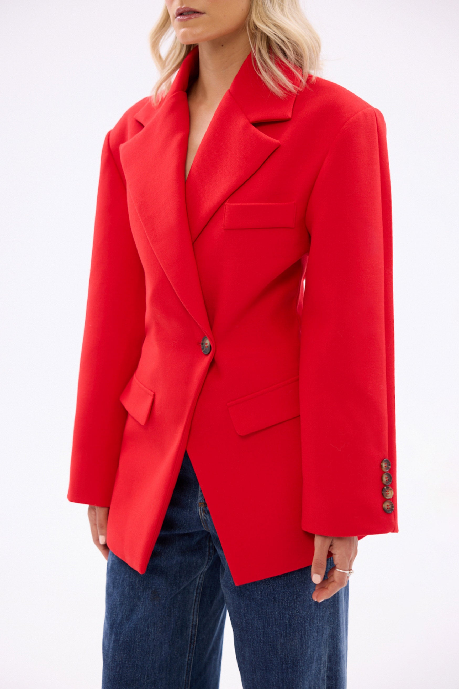 bubish Saskia Cinched Blazer - Red BLAZER