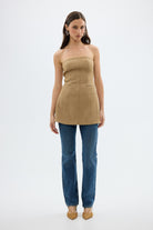 bubish Saskia Dress Caramel STRAPLESS DRESS