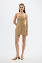 bubish Saskia Dress Caramel STRAPLESS DRESS