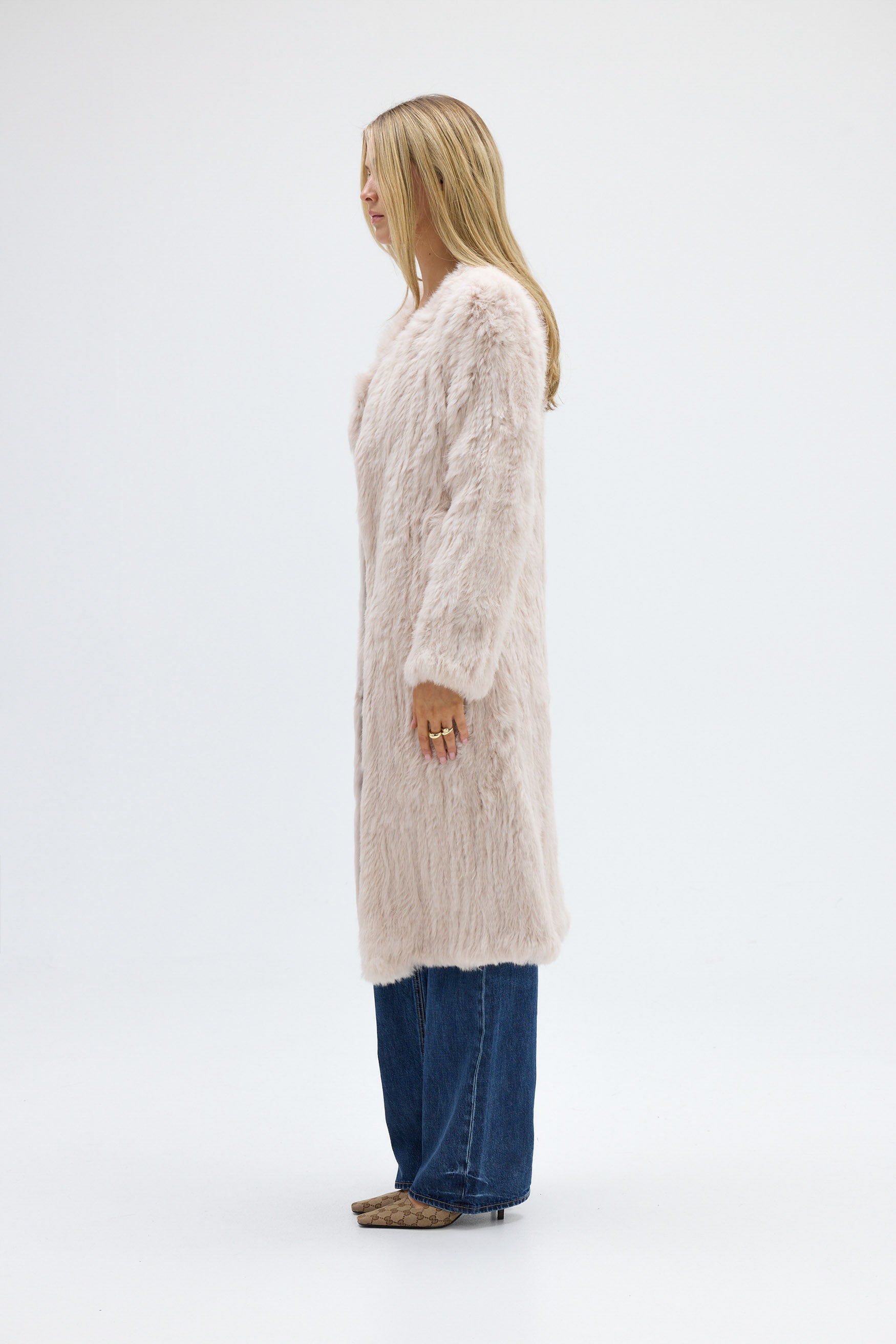 bubish Stella Fur Coat Stone JACKET
