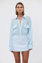 bubish Tori Knit Top Pale Blue KNIT TSHIRT