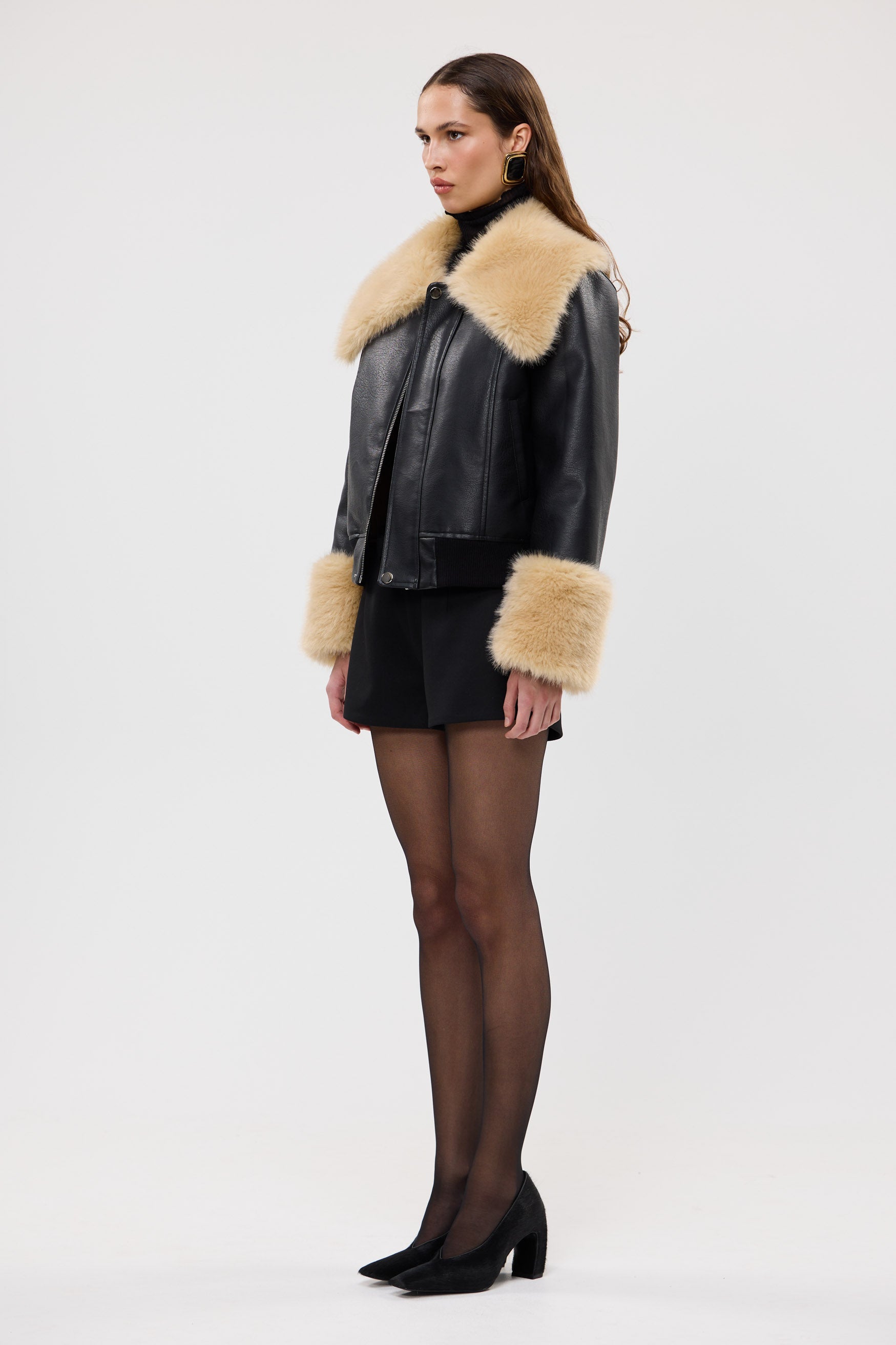 bubish Willow Jacket Black FAUX LEATHER JACKET