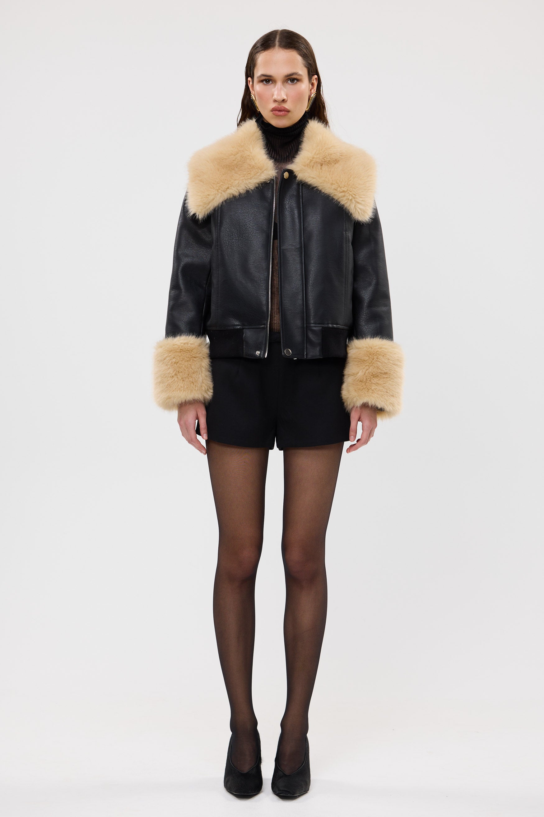 bubish Willow Jacket Black FAUX LEATHER JACKET