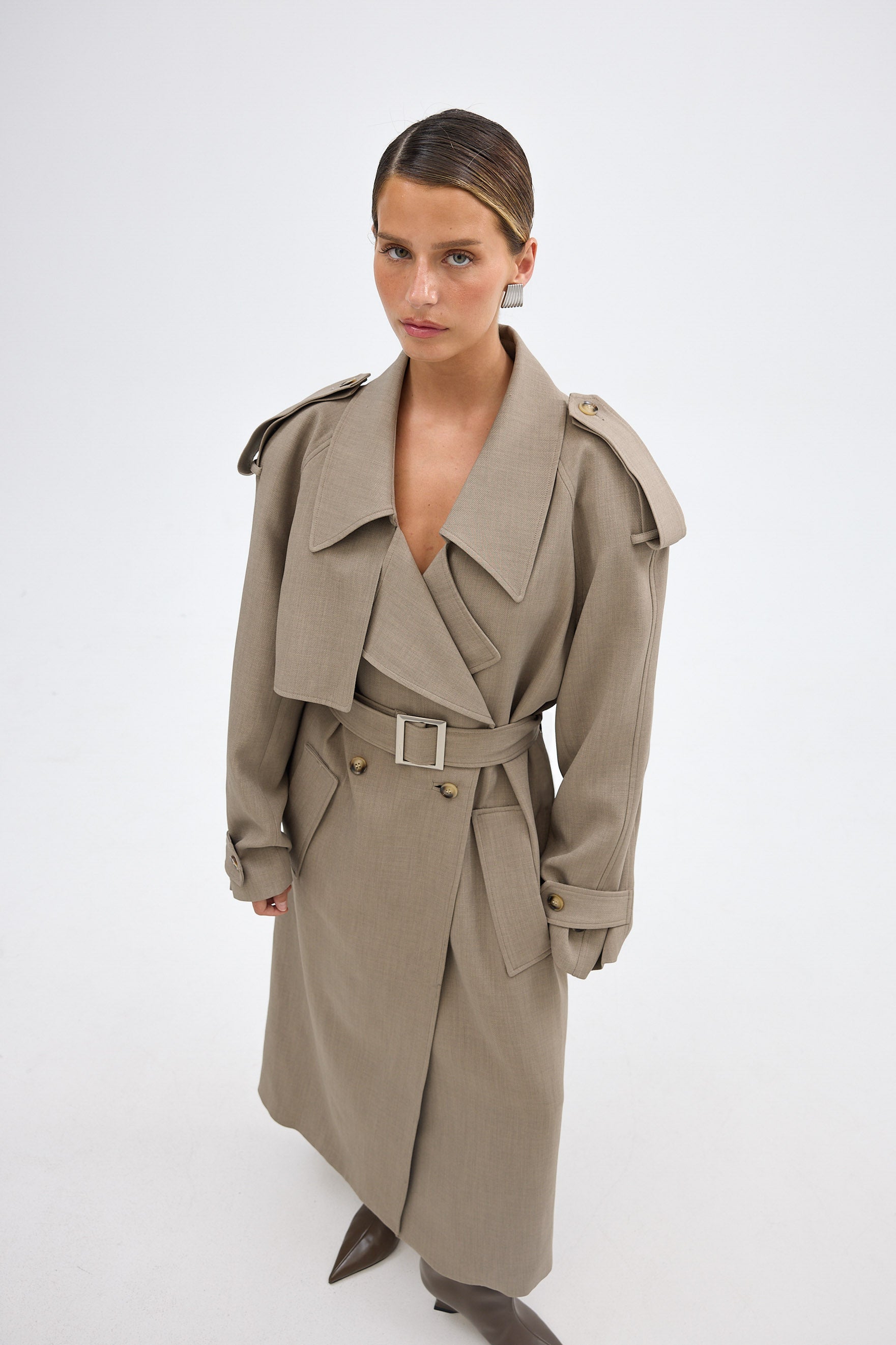 bubish Dillon Trench Coat - Taupe TRENCH COAT