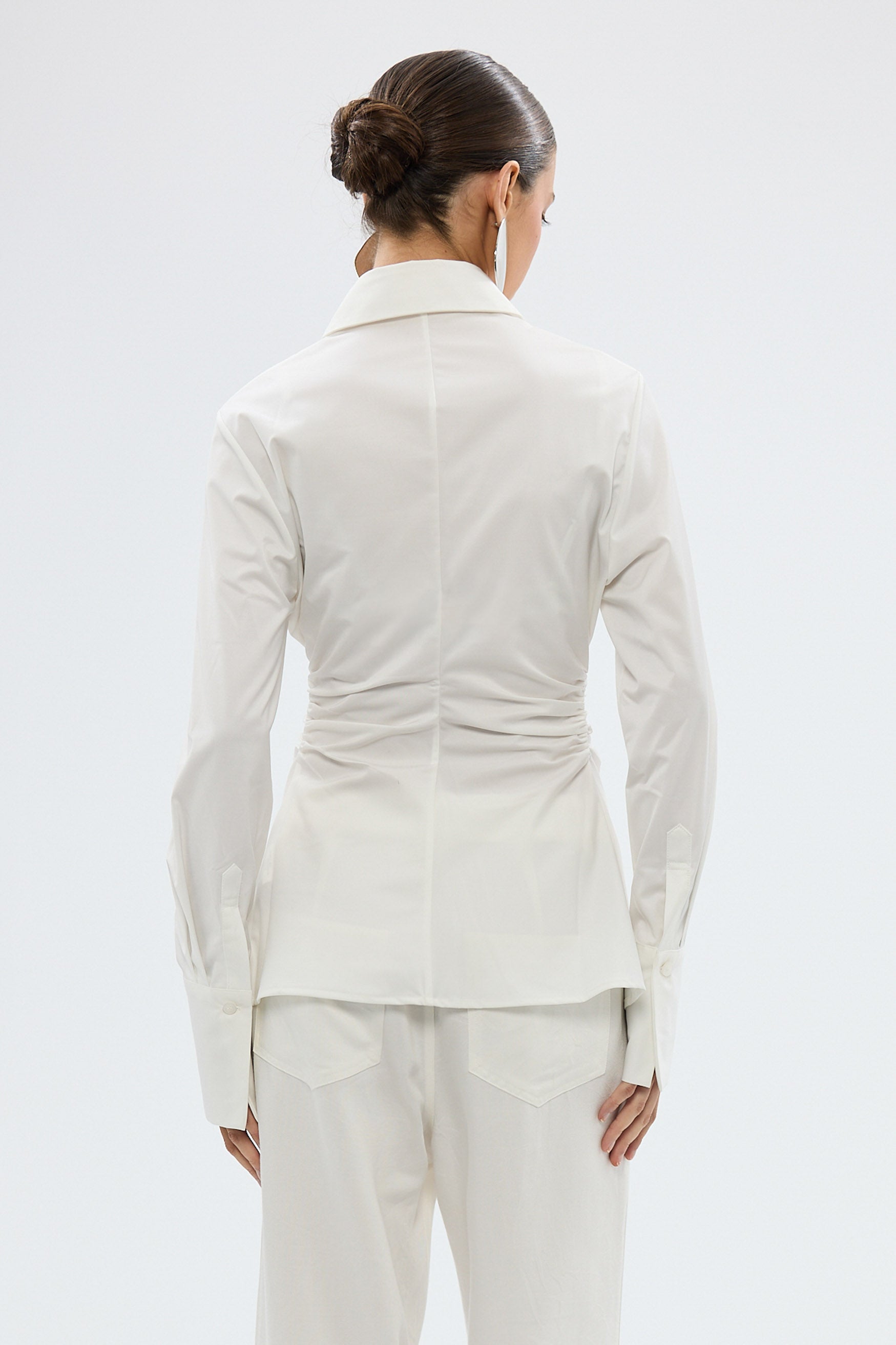 bubish Ellidy Cinched Shirt - White SHIRTS